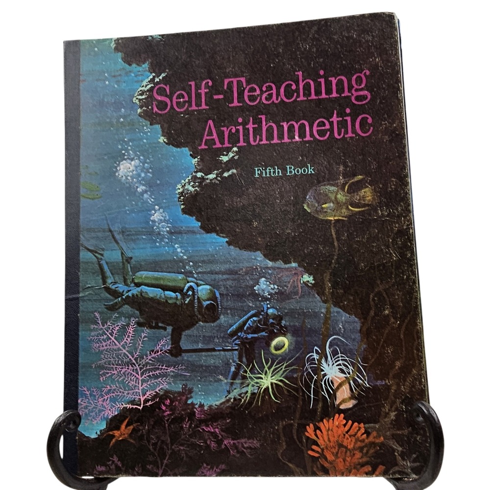 Vintage 1965 Self-Teaching Arithmetic Fifth Book Scholastic First Print Scuba